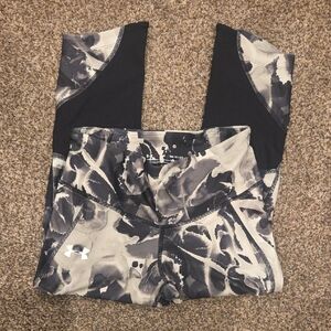 Under Armour Black and Gray Abstract Leggings